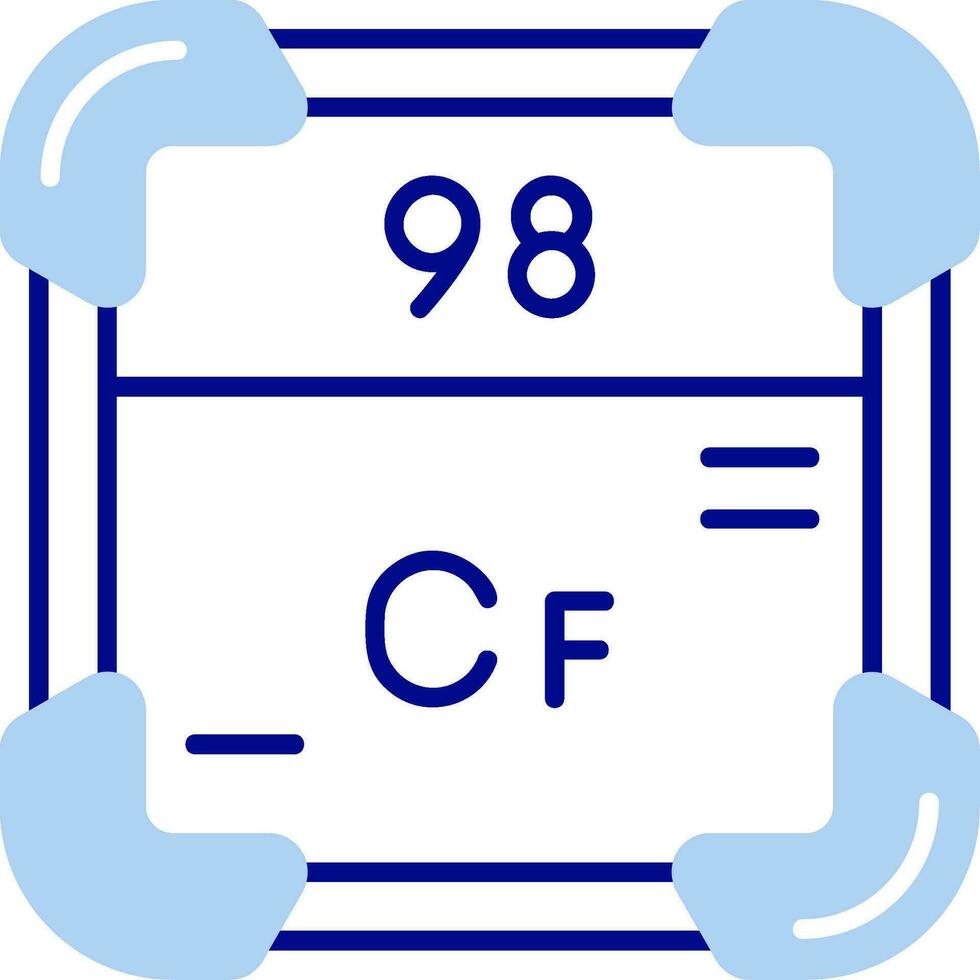 Californium Line Filled Icon vector