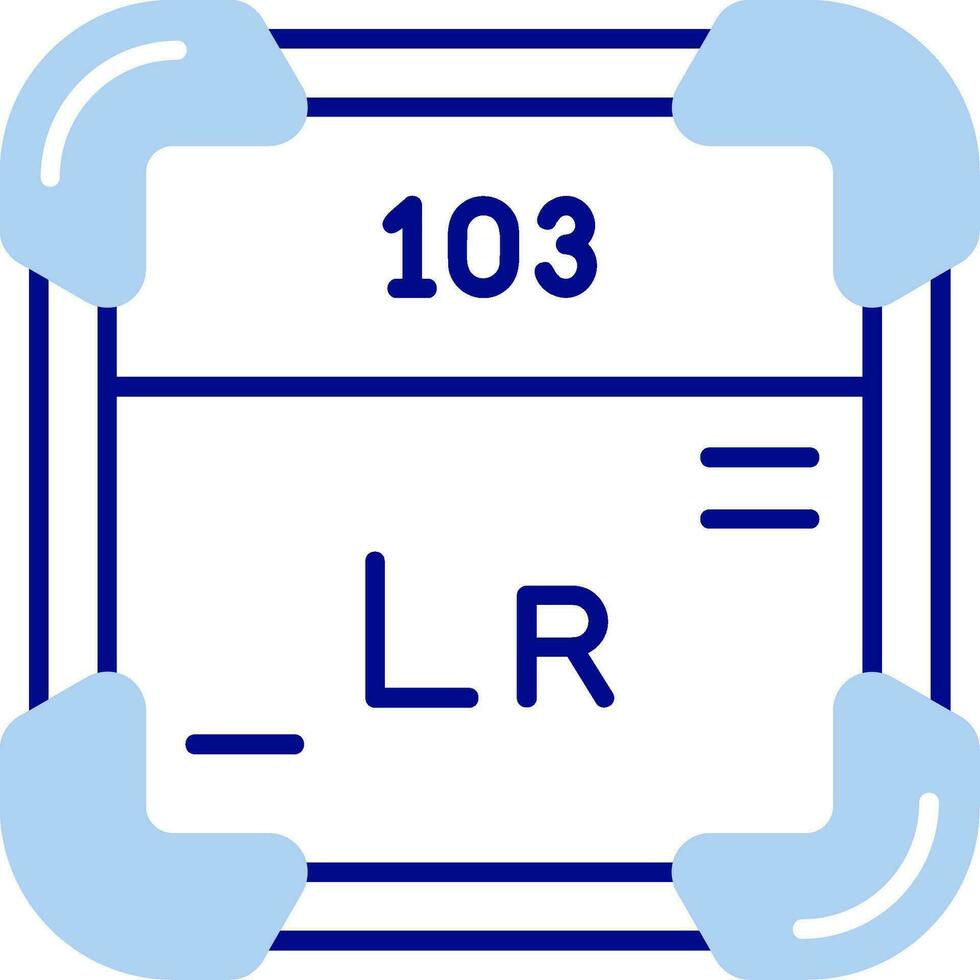Lawrencium Line Filled Icon vector