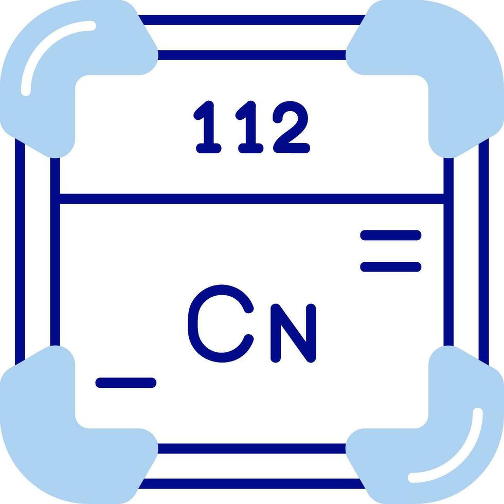 Copernicium Line Filled Icon vector