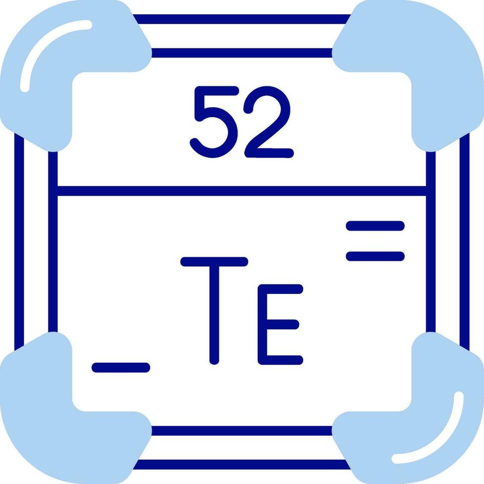 telurio línea lleno icono vector