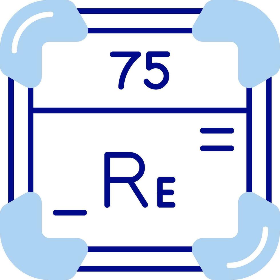 Rhenium Line Filled Icon vector
