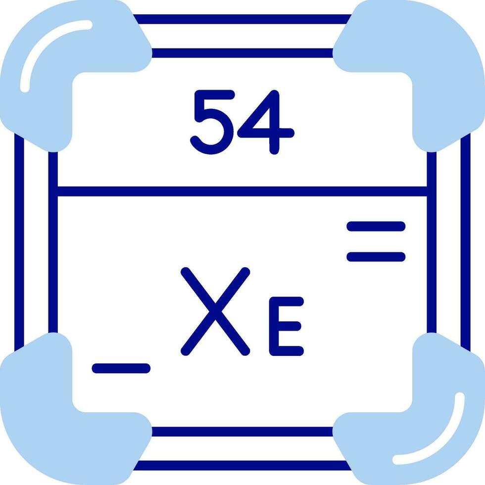 Xenon Line Filled Icon vector
