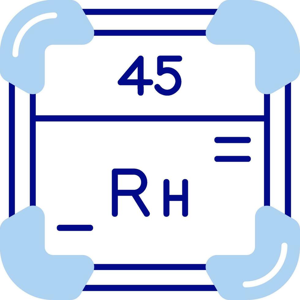 Rhodium Line Filled Icon vector