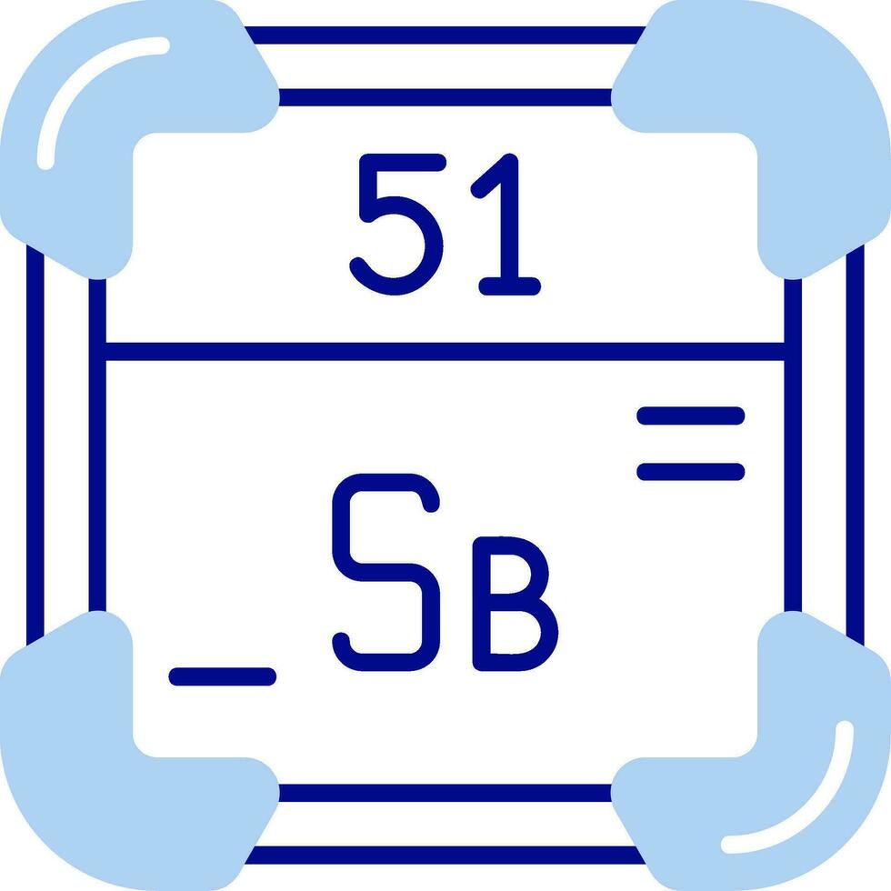Antimony Line Filled Icon vector