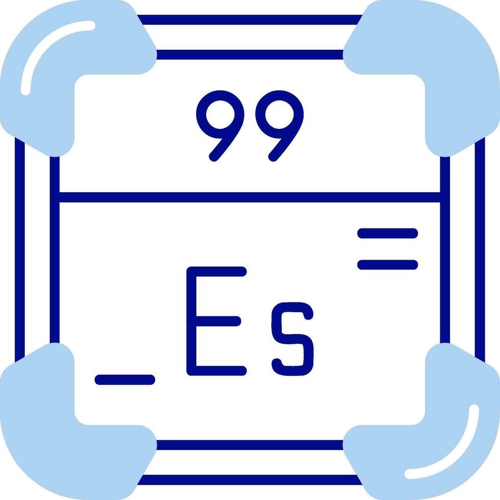 Einsteinium Line Filled Icon vector