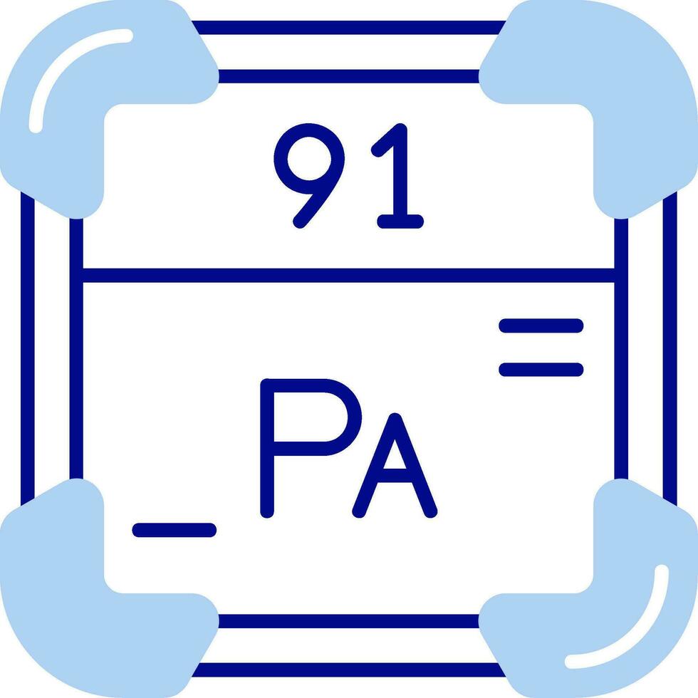 Protactinium Line Filled Icon vector