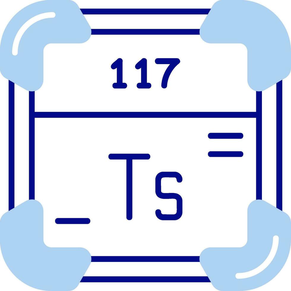 Tennessine Line Filled Icon vector