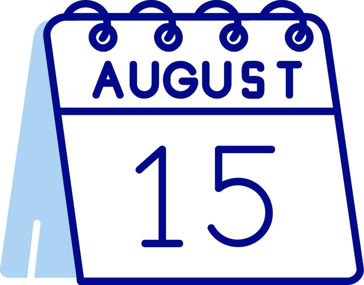 15th of August Line Filled Icon vector