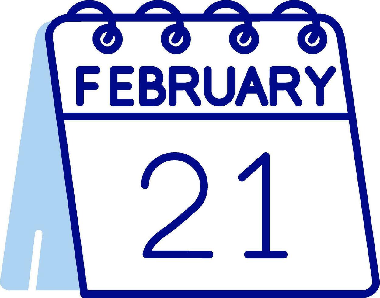 21st of February Line Filled Icon vector