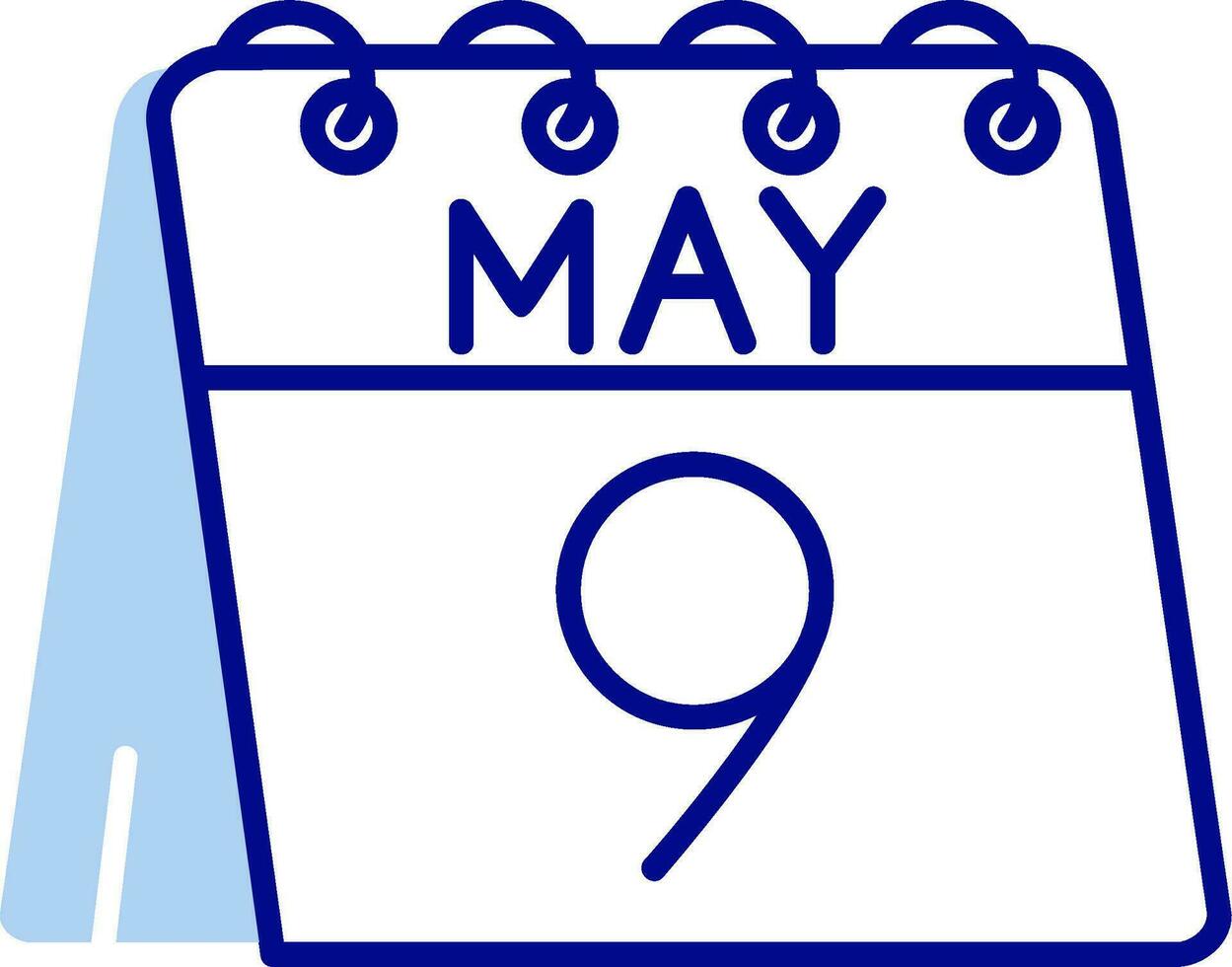 9th of May Line Filled Icon vector