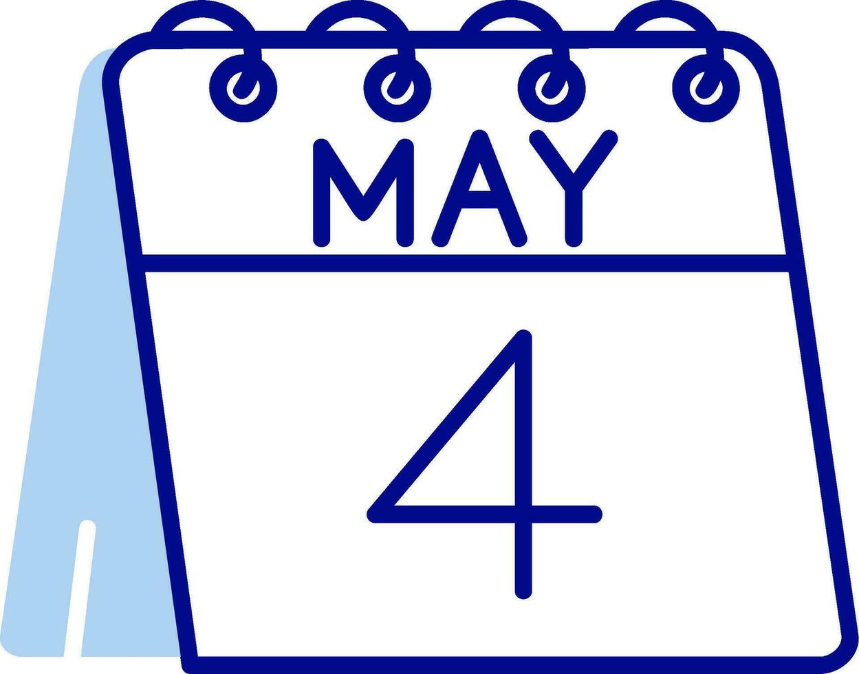 4th of May Line Filled Icon vector