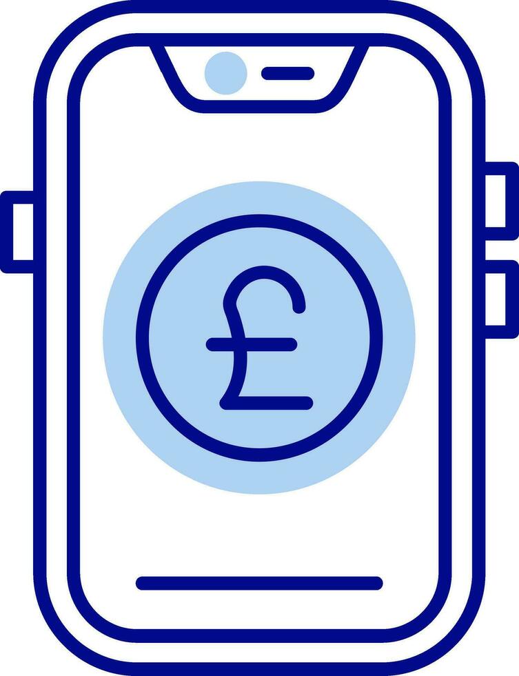 Pound Line Filled Icon vector