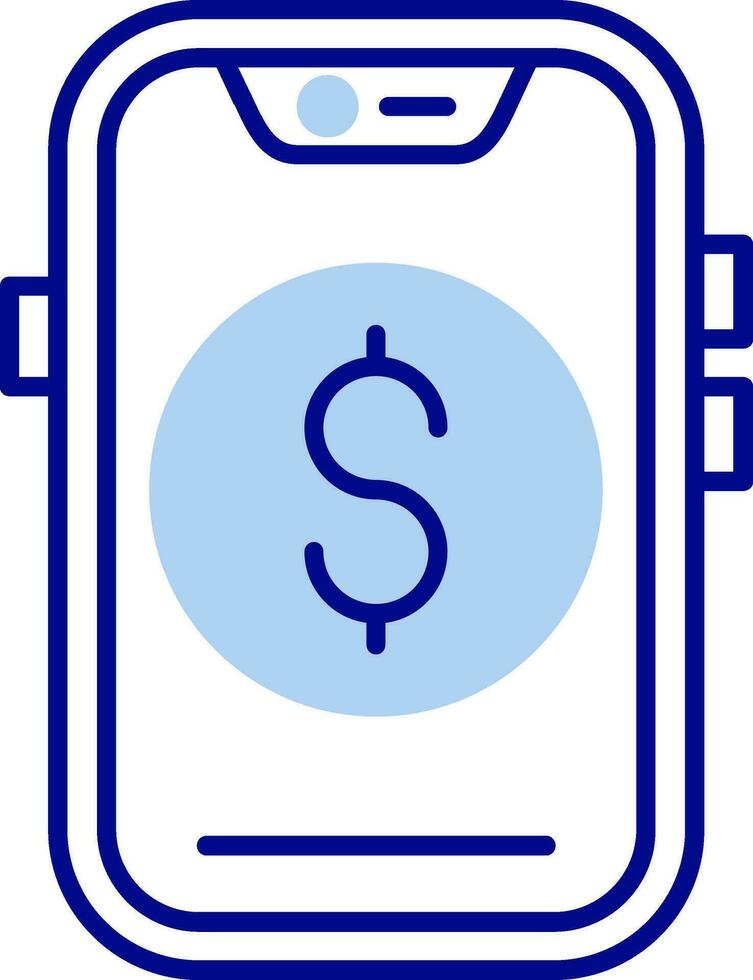 Dollar Line Filled Icon vector