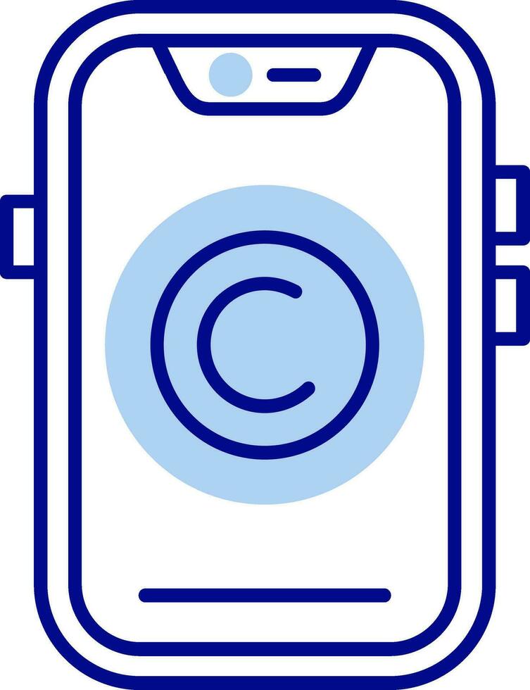 Copyright Line Filled Icon vector