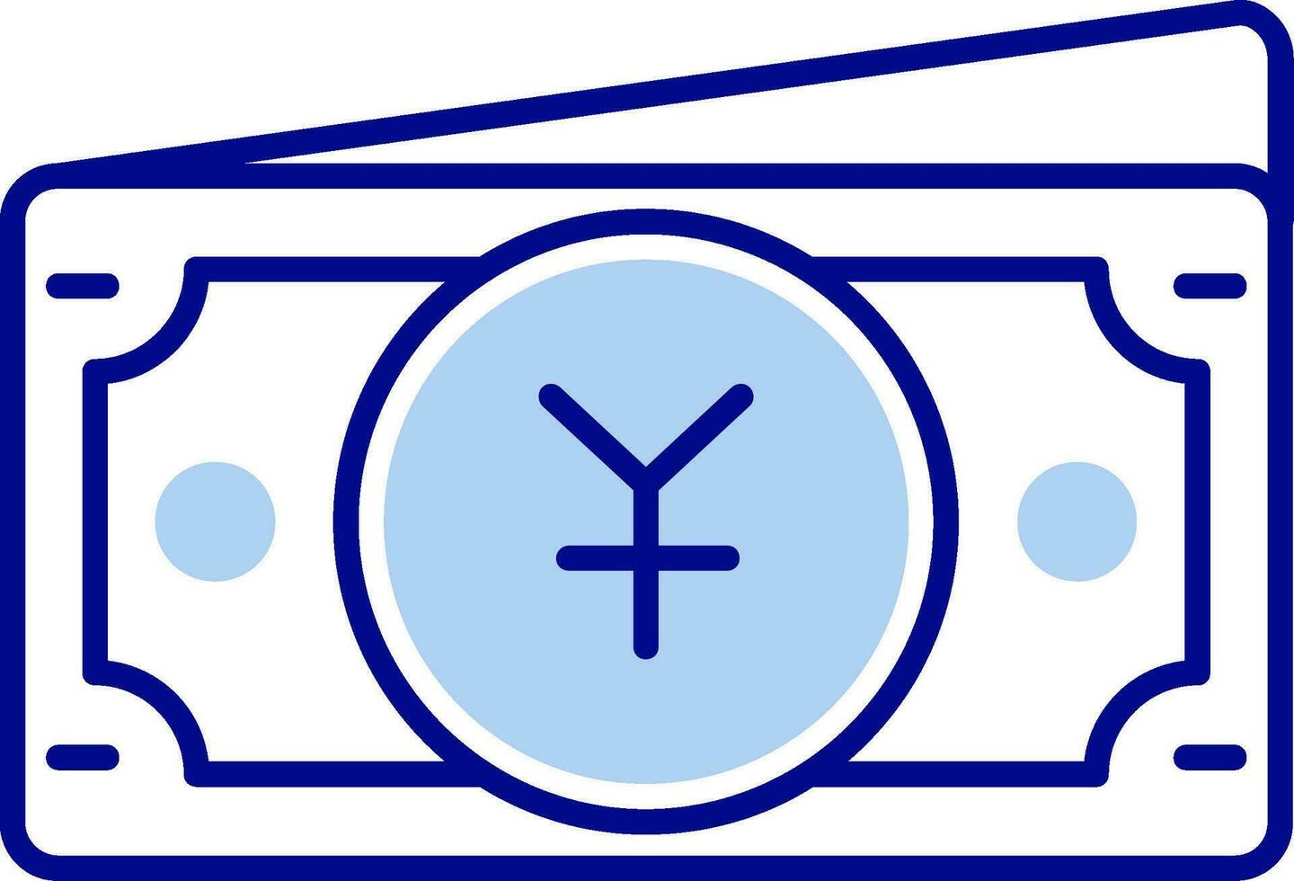 Yuan Line Filled Icon vector