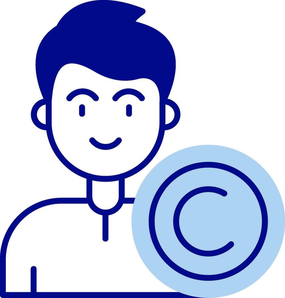 Copyright Line Filled Icon vector