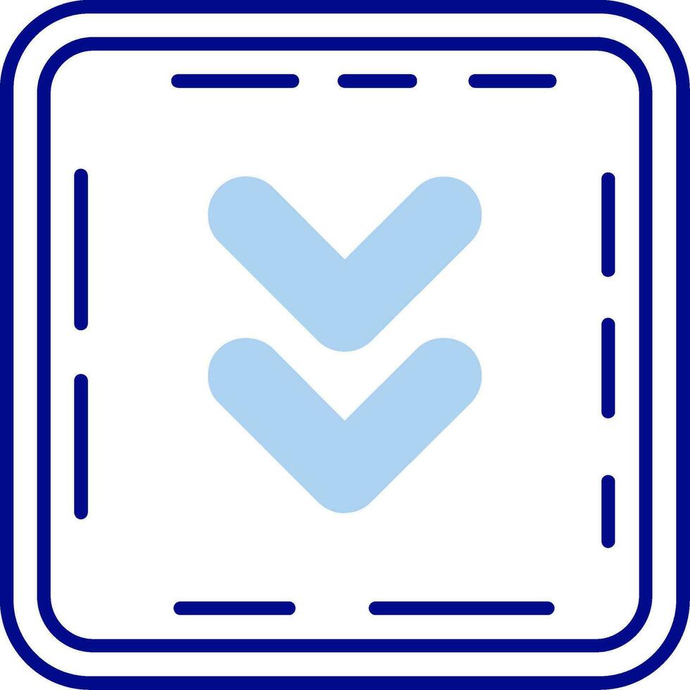 Chevron Line Filled Icon vector