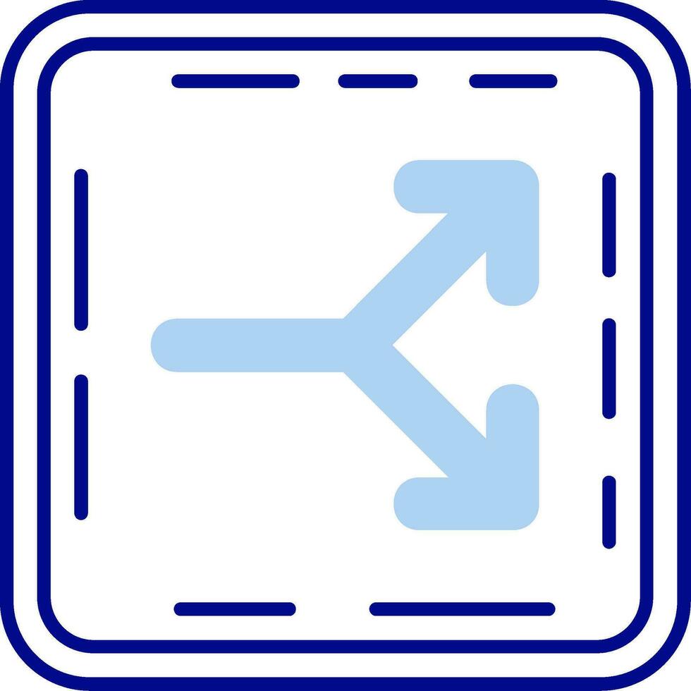 Split Line Filled Icon vector