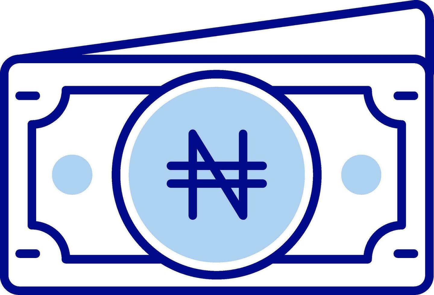 Naira Line Filled Icon vector