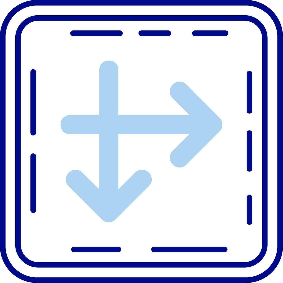Intersect Line Filled Icon vector