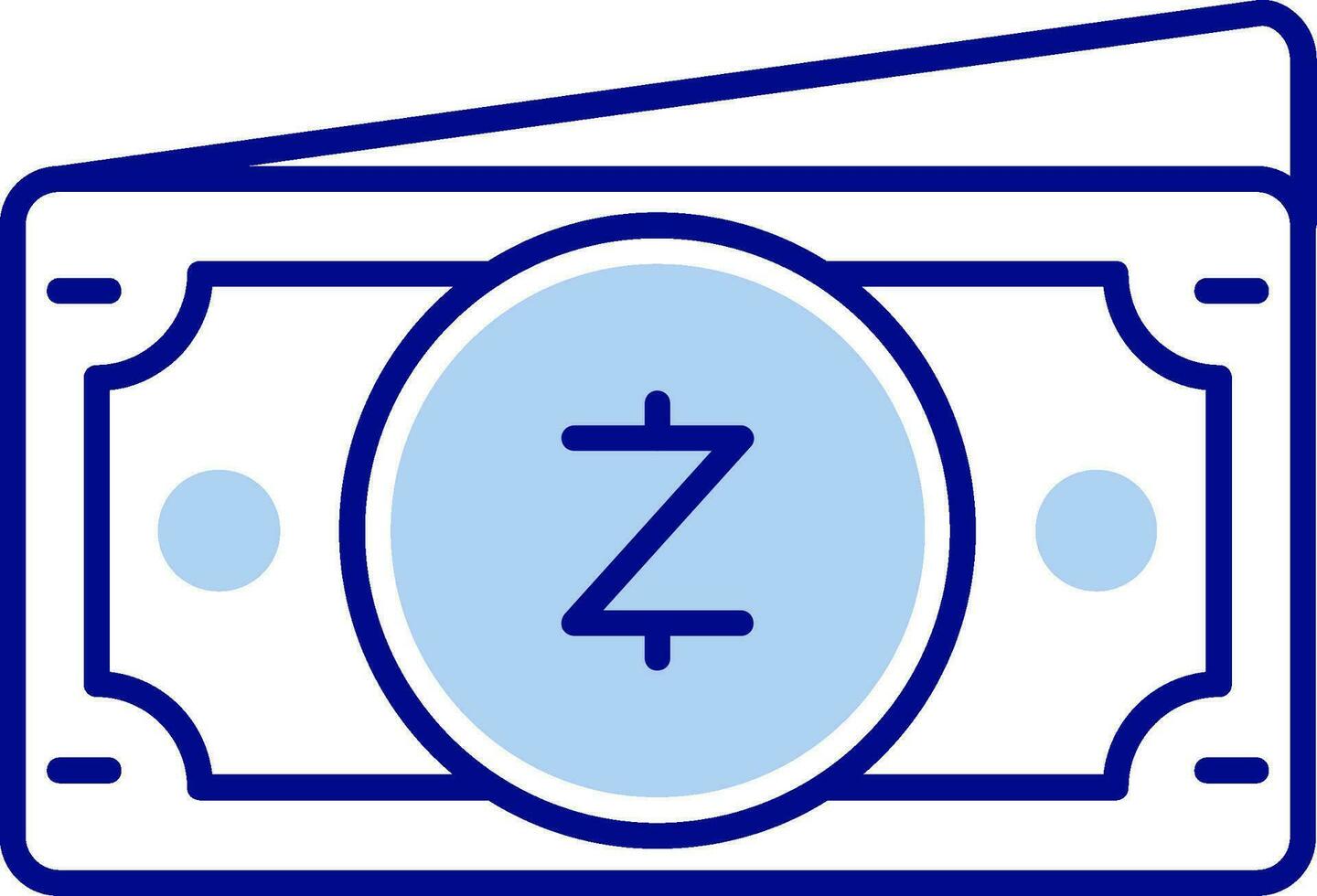 Zcash Line Filled Icon vector