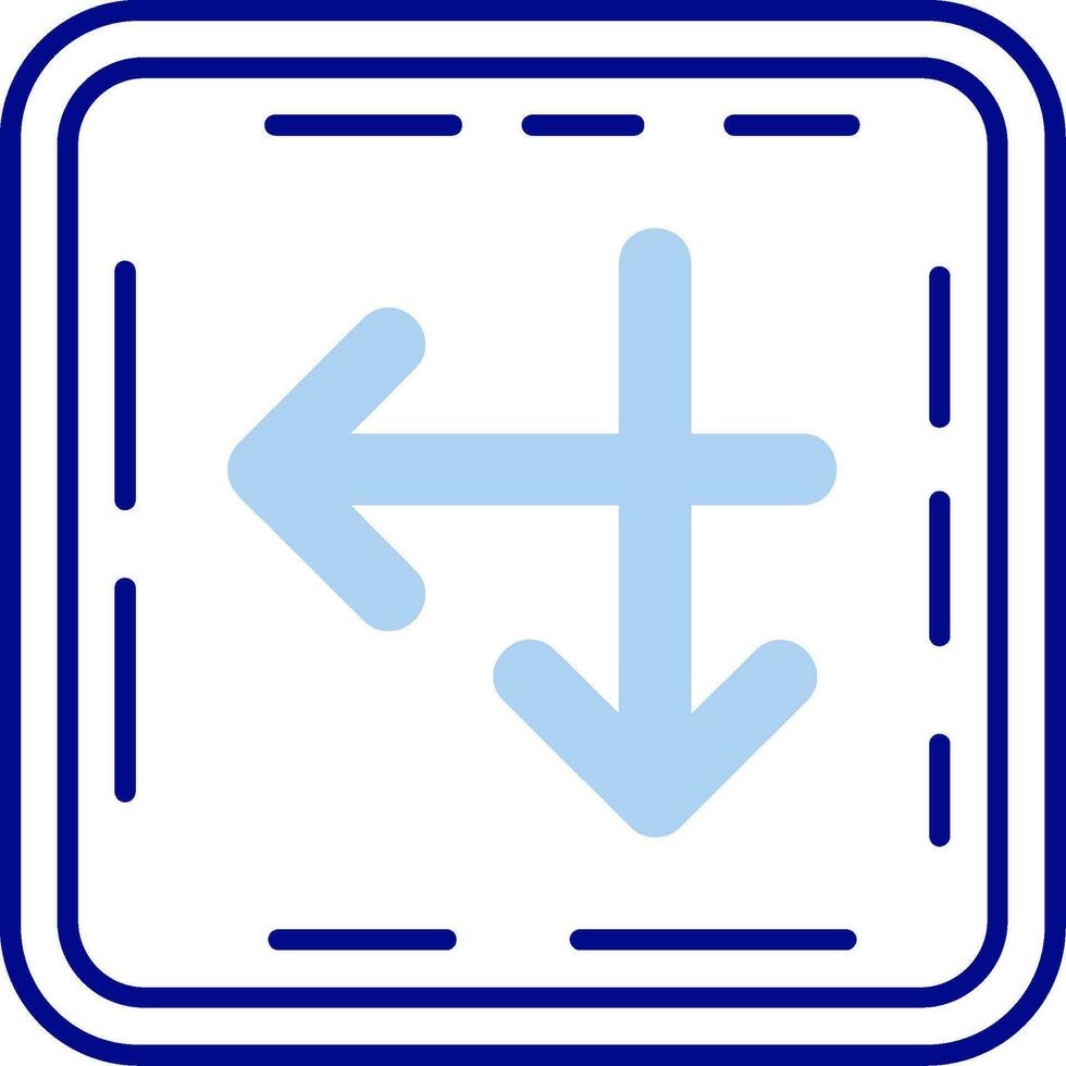 Intersect Line Filled Icon vector