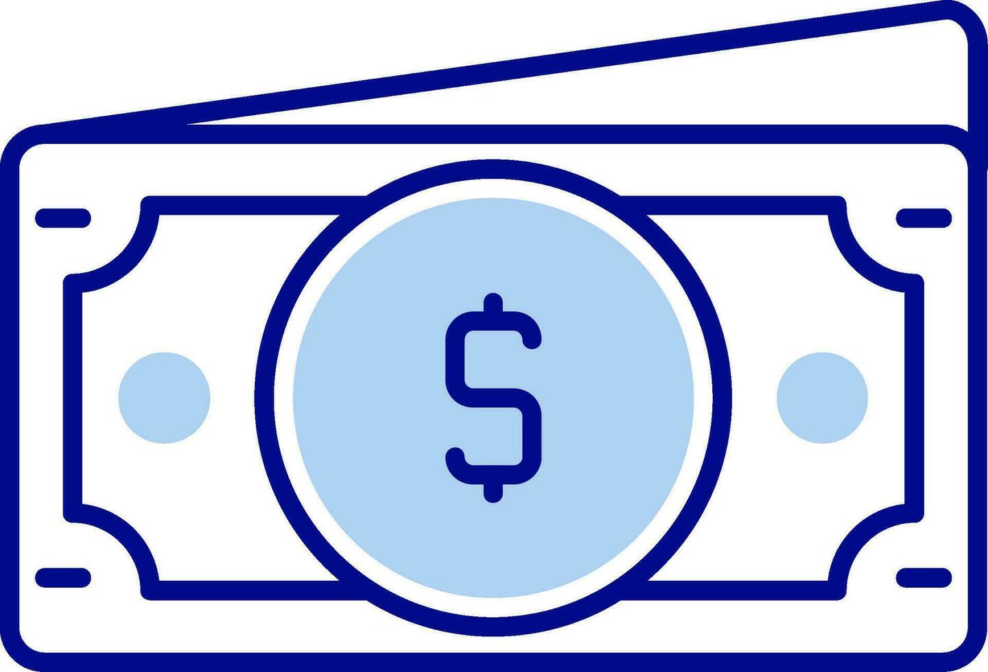 Dollar Line Filled Icon vector