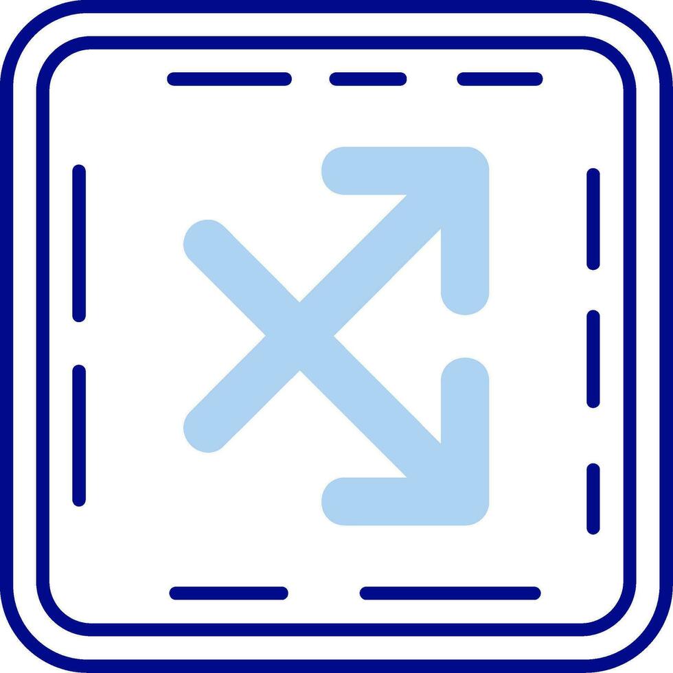 Intersect Line Filled Icon vector