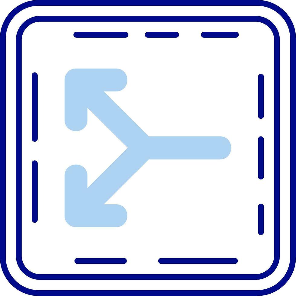 Split Line Filled Icon vector