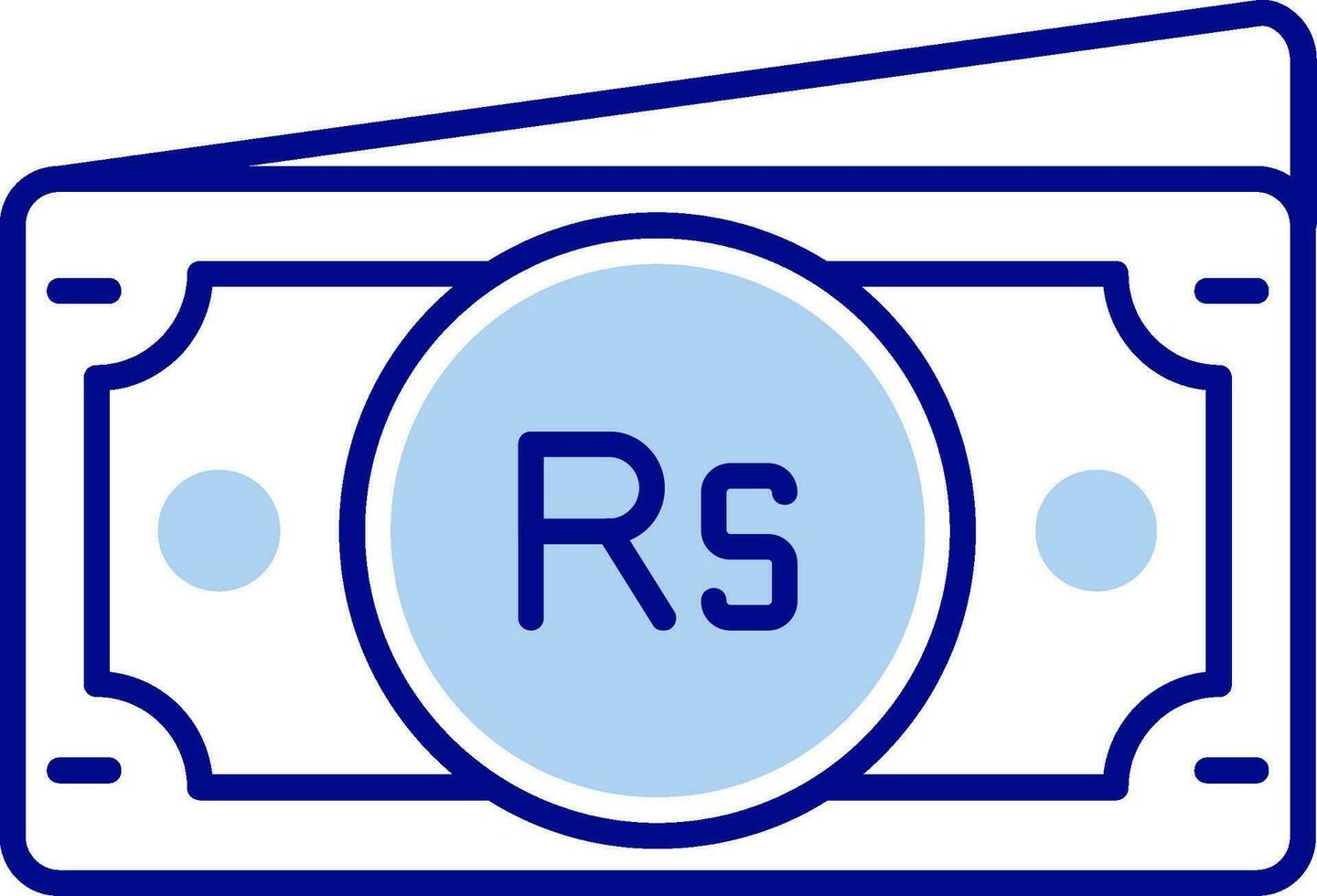 Rupee Line Filled Icon vector