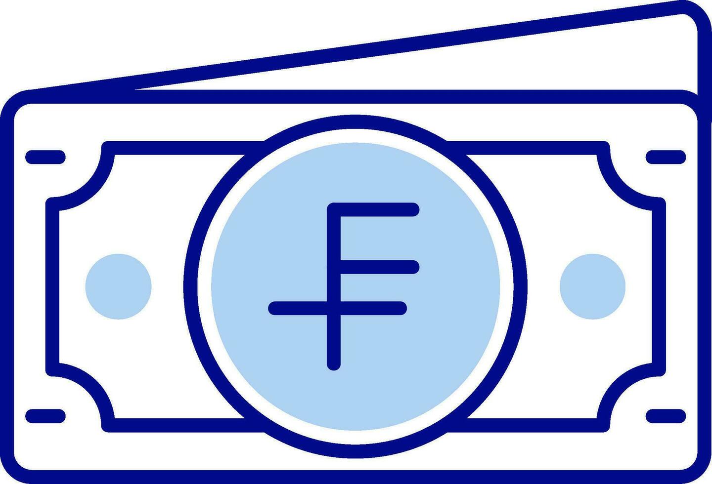 Swiss franc Line Filled Icon vector