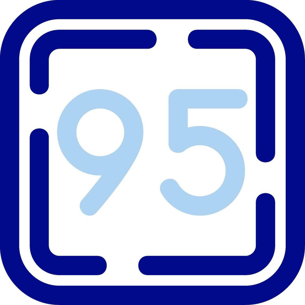 Ninety Five Line Filled Icon vector
