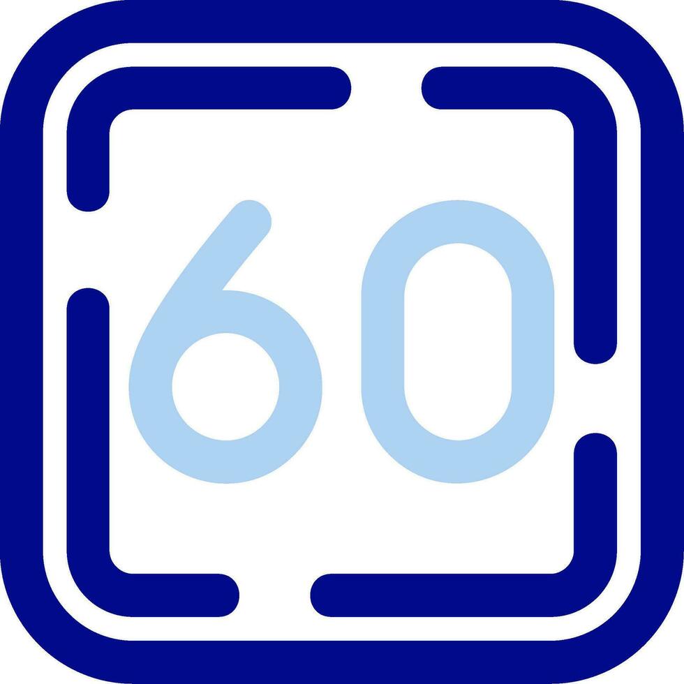 Sixty Line Filled Icon vector
