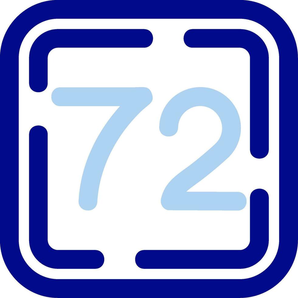 Seventy Two Line Filled Icon vector