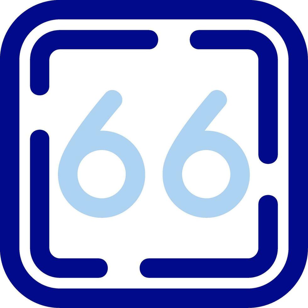 Sixty Six Line Filled Icon vector