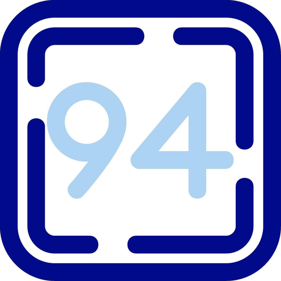 Ninety Four Line Filled Icon vector
