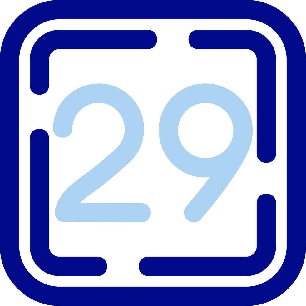 Twenty Nine Line Filled Icon vector