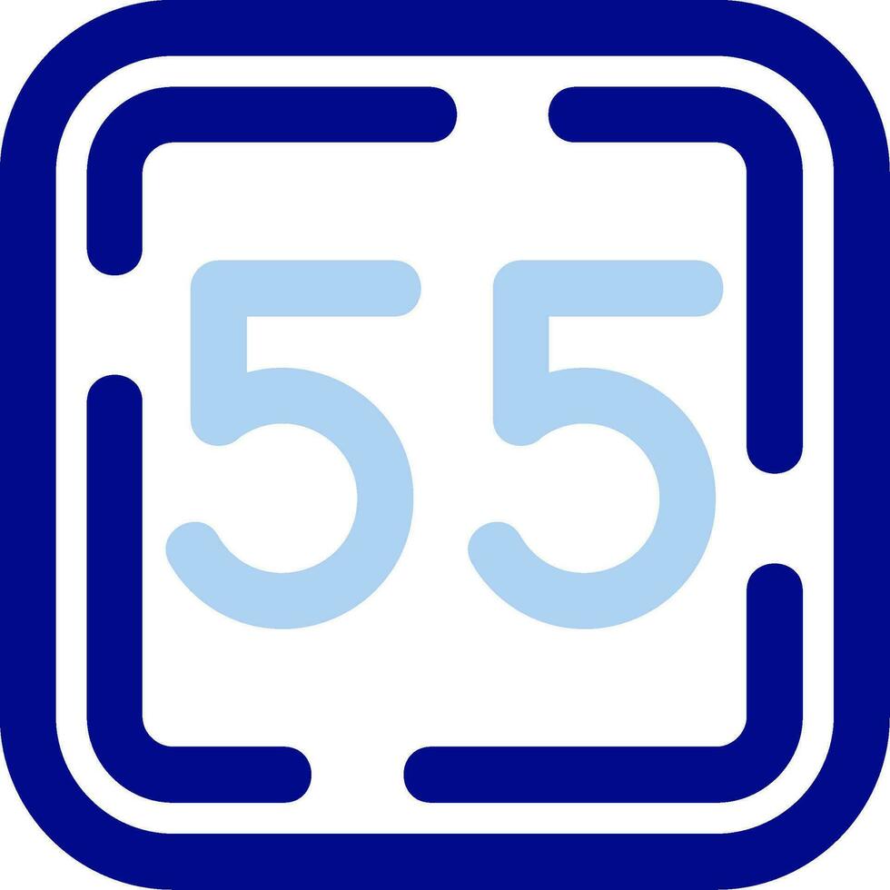 Fifty Five Line Filled Icon vector