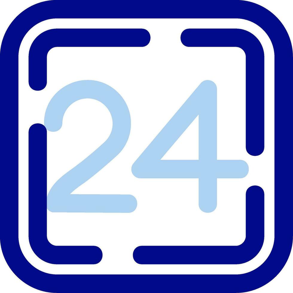 Twenty Four Line Filled Icon vector