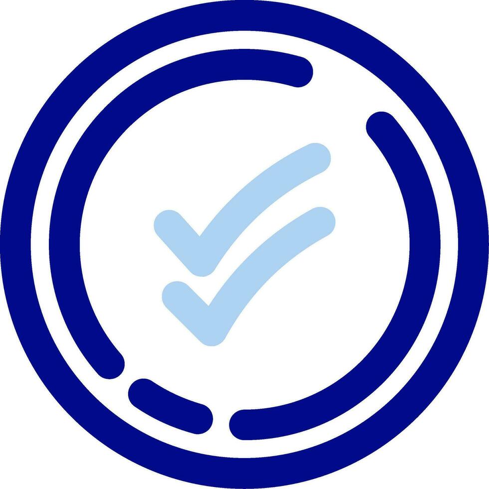 Double check Line Filled Icon vector