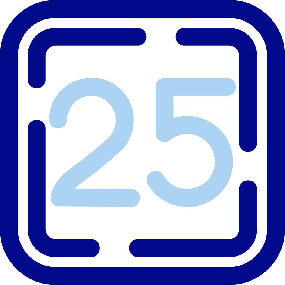 Twenty Five Line Filled Icon vector