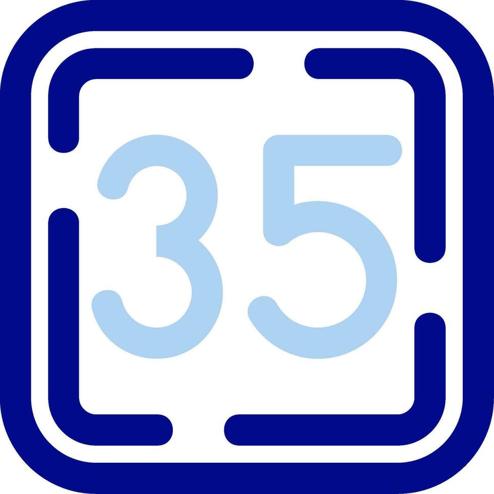 Thirty Five Line Filled Icon vector