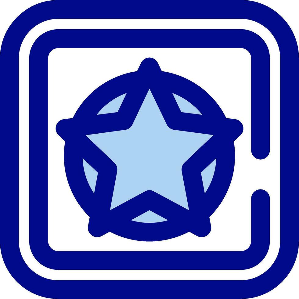 Star Line Filled Icon vector