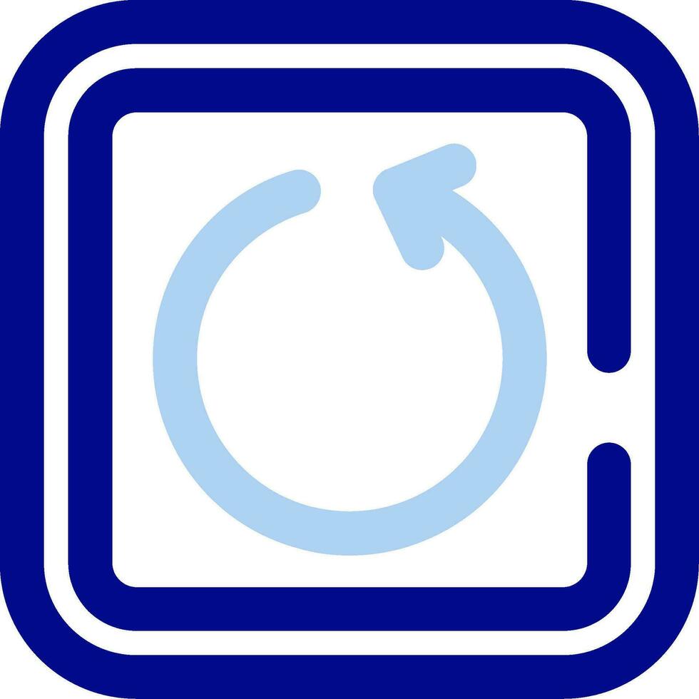 Undo Line Filled Icon vector