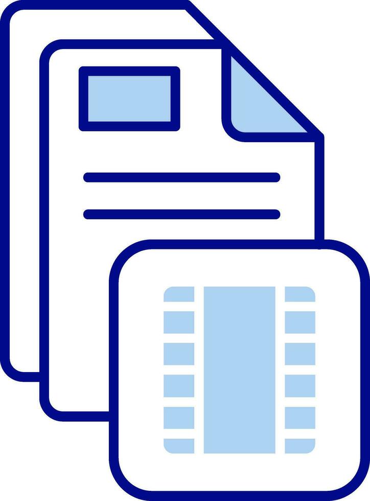 Film Line Filled Icon vector