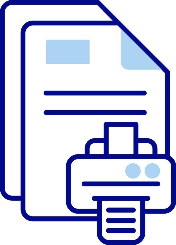 Print Line Filled Icon vector