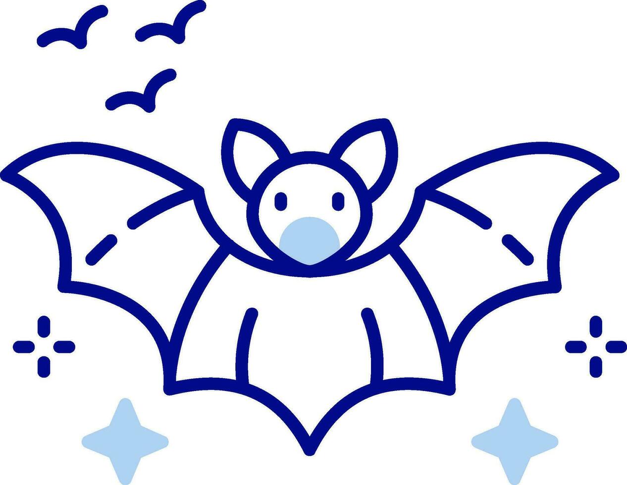 Bat Line Filled Icon vector
