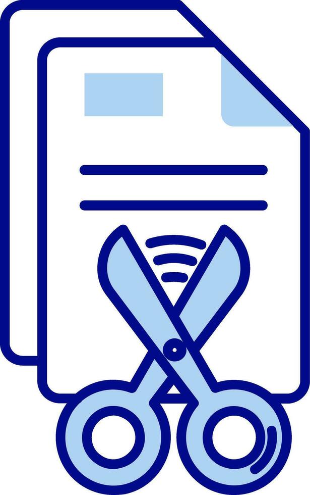Cut Line Filled Icon vector