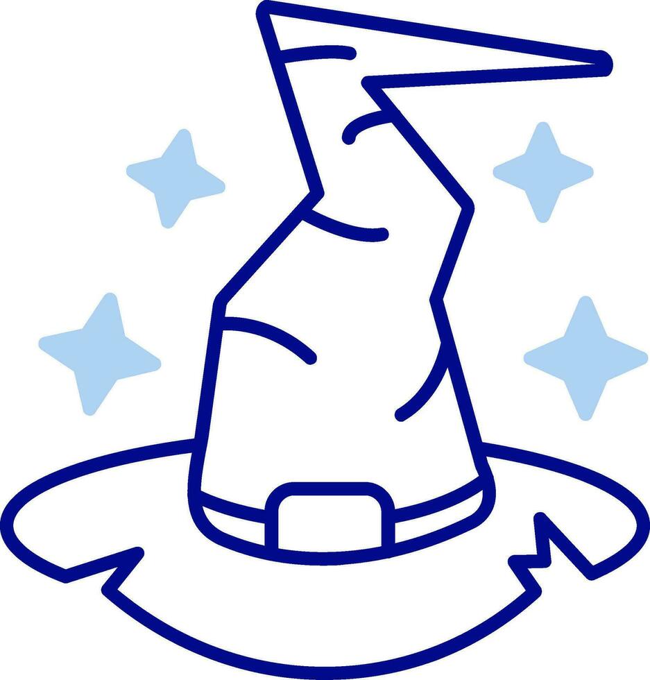 Witch hat Line Filled Icon vector