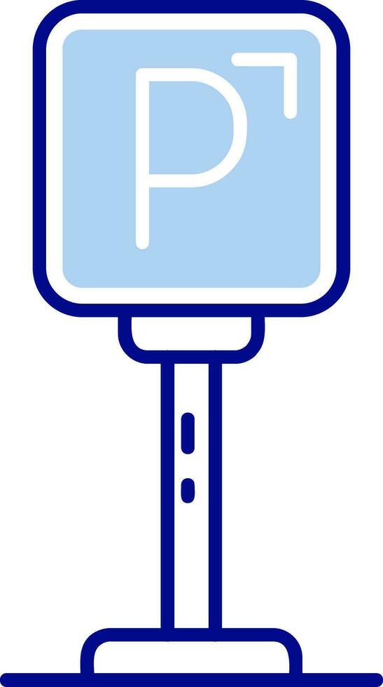 Parking Line Filled Icon vector